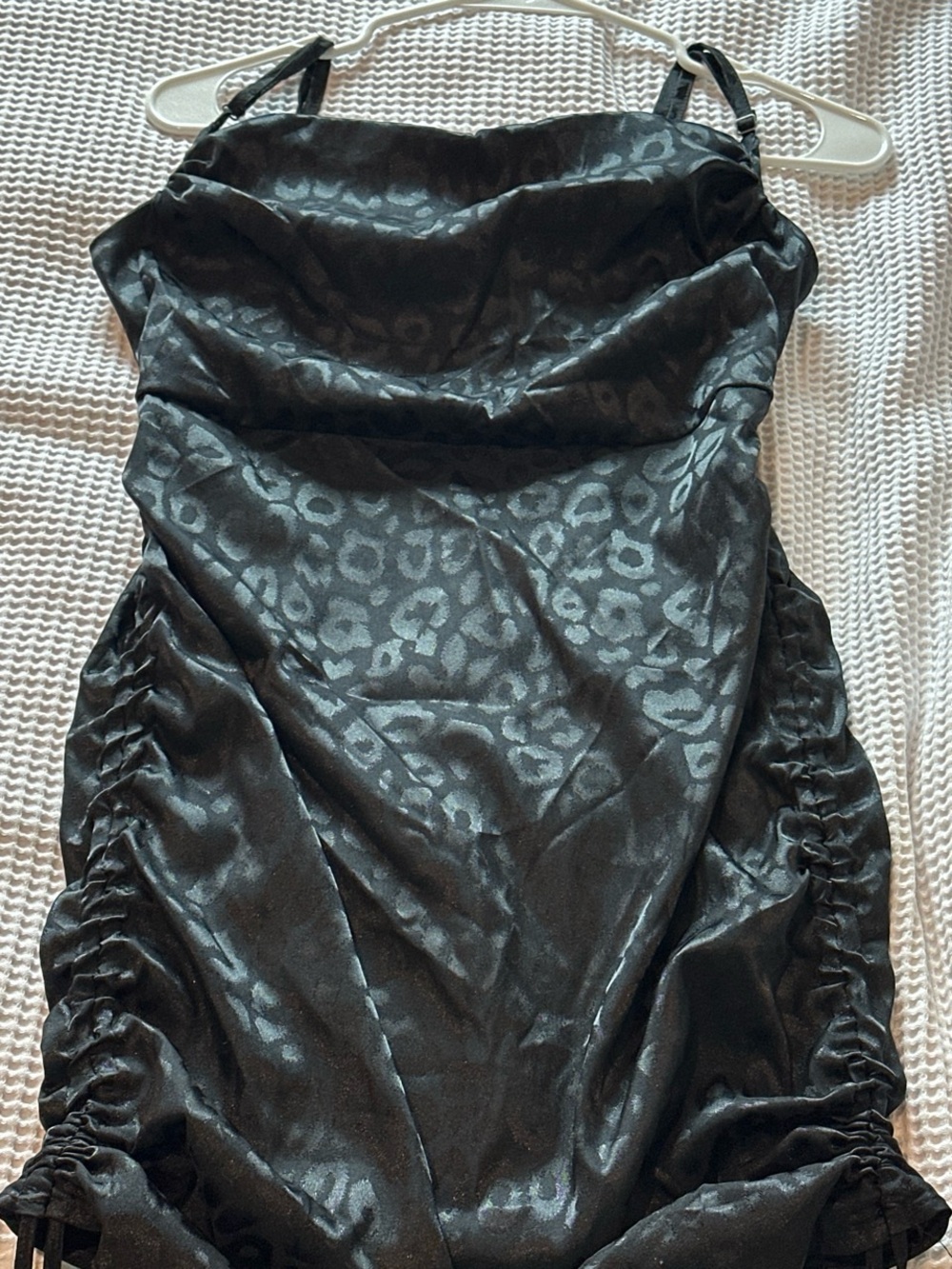 Target Black Satin Leopard-Print Mini Dress